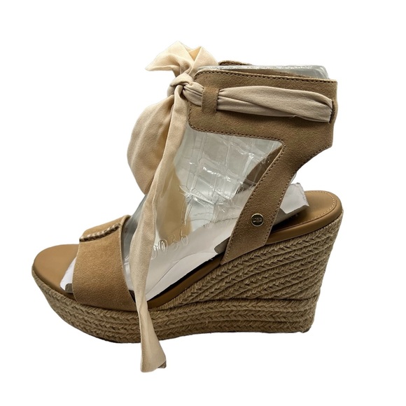 NEW UGG WITTLEY WOMENS SUEDE WEDGE ESPADRILLE SANDAL, Size 7 - Picture 4 of 8